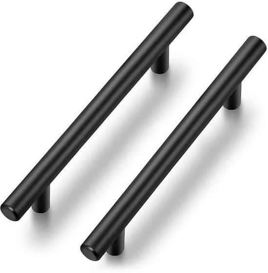 Maniglie per armadi cucina - 128 mm - nero - acciaio inossidabile - 15 pezzi