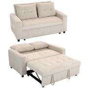 Divano letto 2 posti ¨C zephmum ¨C tessuto crema 157x190 cm