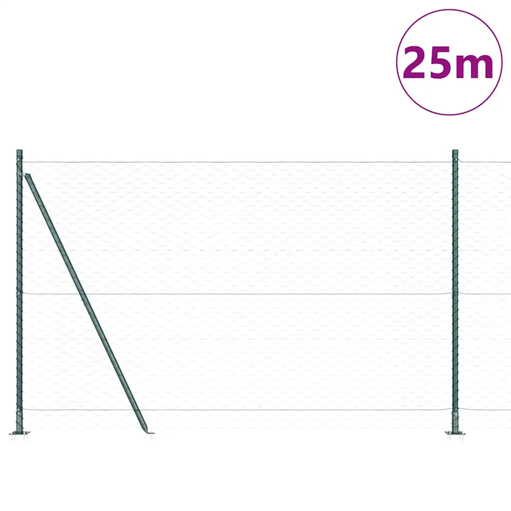 Palo della recinzione Verde 25 x 1,4 m (rete 50 mm)