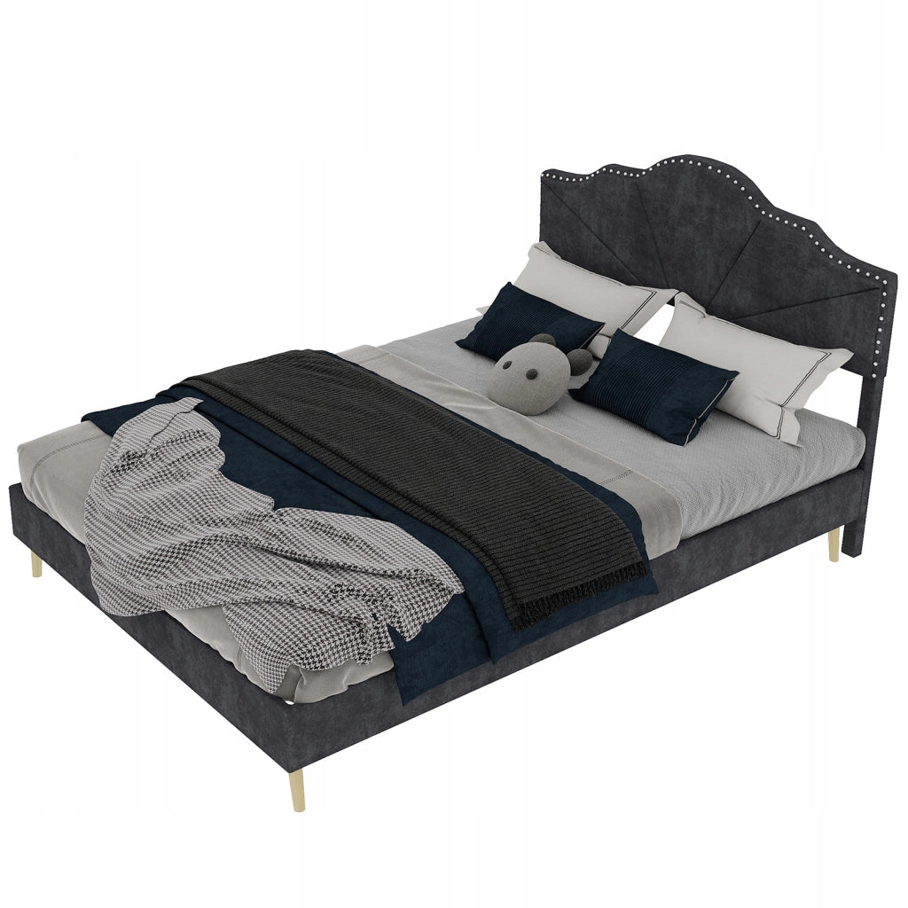 Letto singolo 140x200 - Xylo - Grigio minimalista