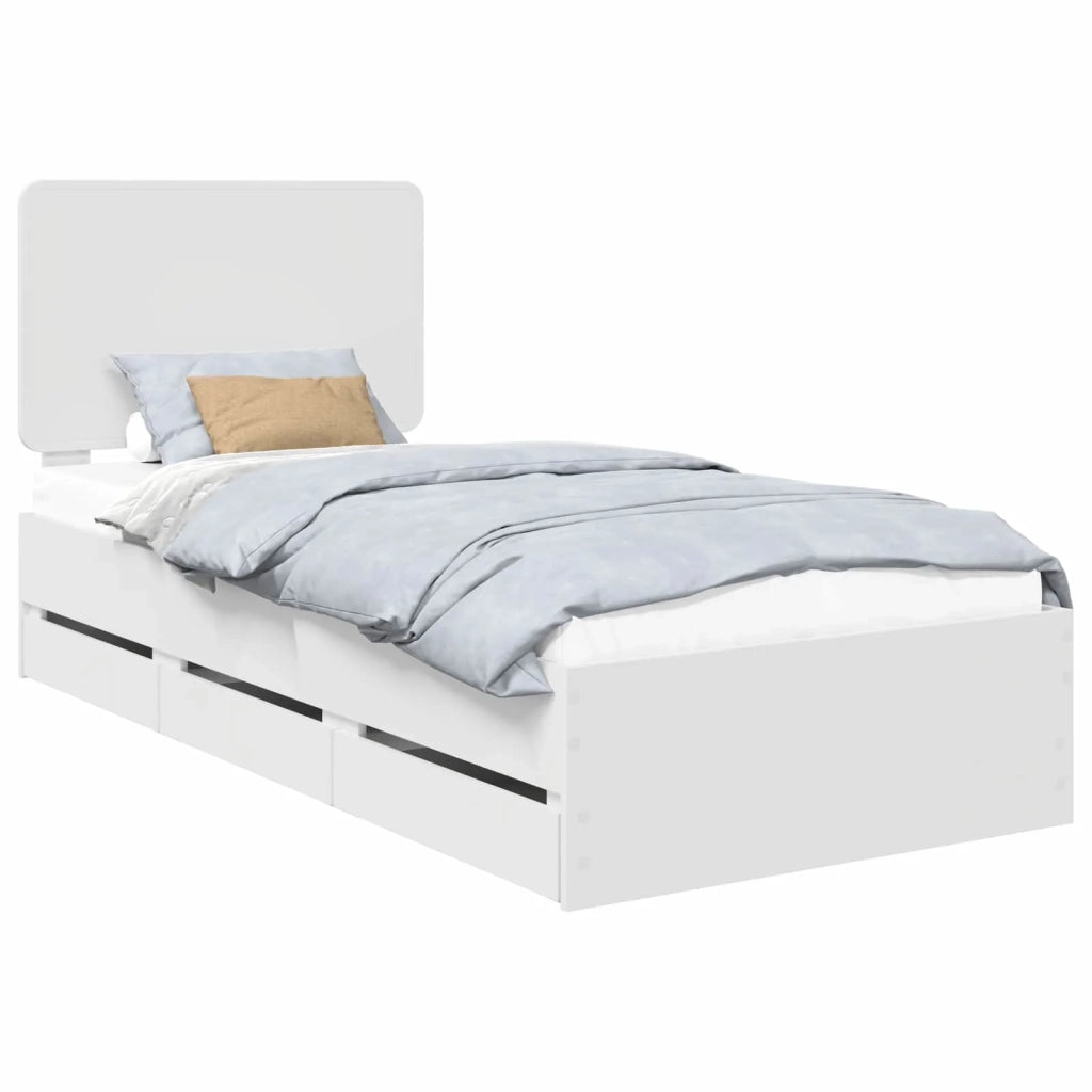 Struttura del letto Bianco 100 x 200 cm Legno Ingegnerizzato 3412623