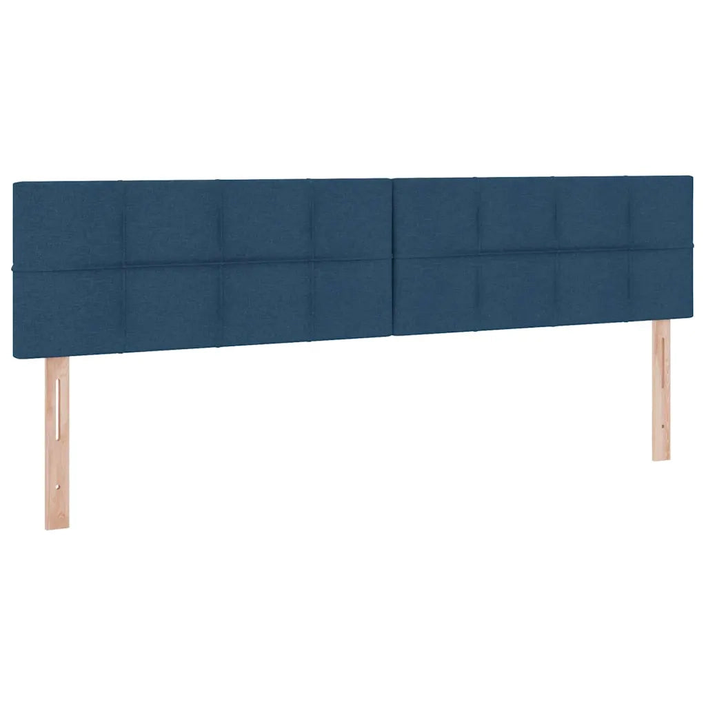 Letto con contenitore e materasso con testiera Blu 200 x 200 cm