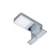 Trade Shop - Lampada Led Per Specchio Da Bagno 3 Watt Moderno Luce Naturale 4000k Nero Argento Ip44 90p - Argento
