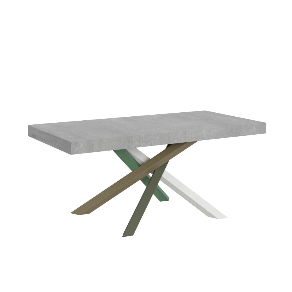 Tavolo allungabile 90x180/284 cm Volta Cemento telaio 4/A