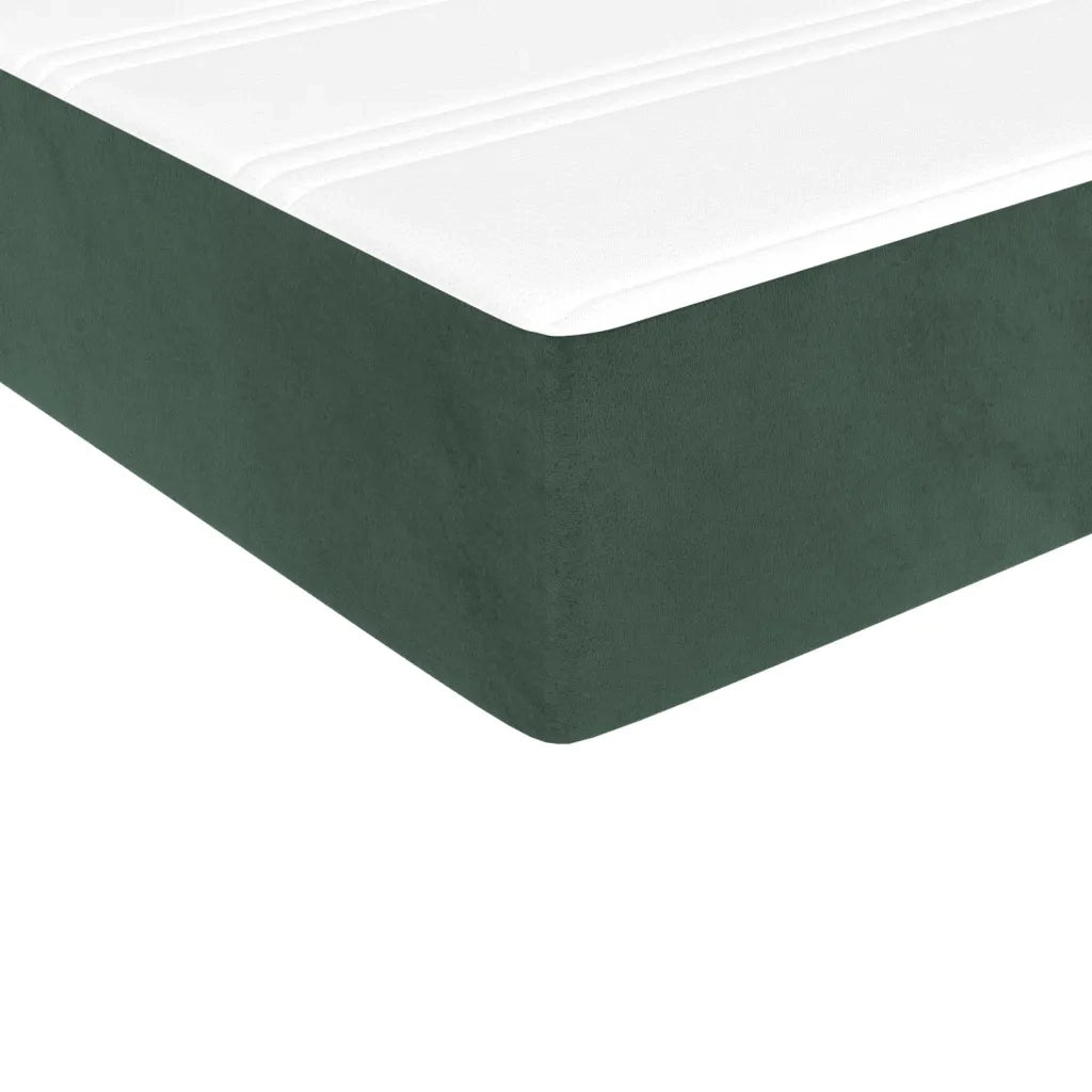 Materasso a Molle Verde Scuro 140x200x20 cm in Velluto cod mxl 49277