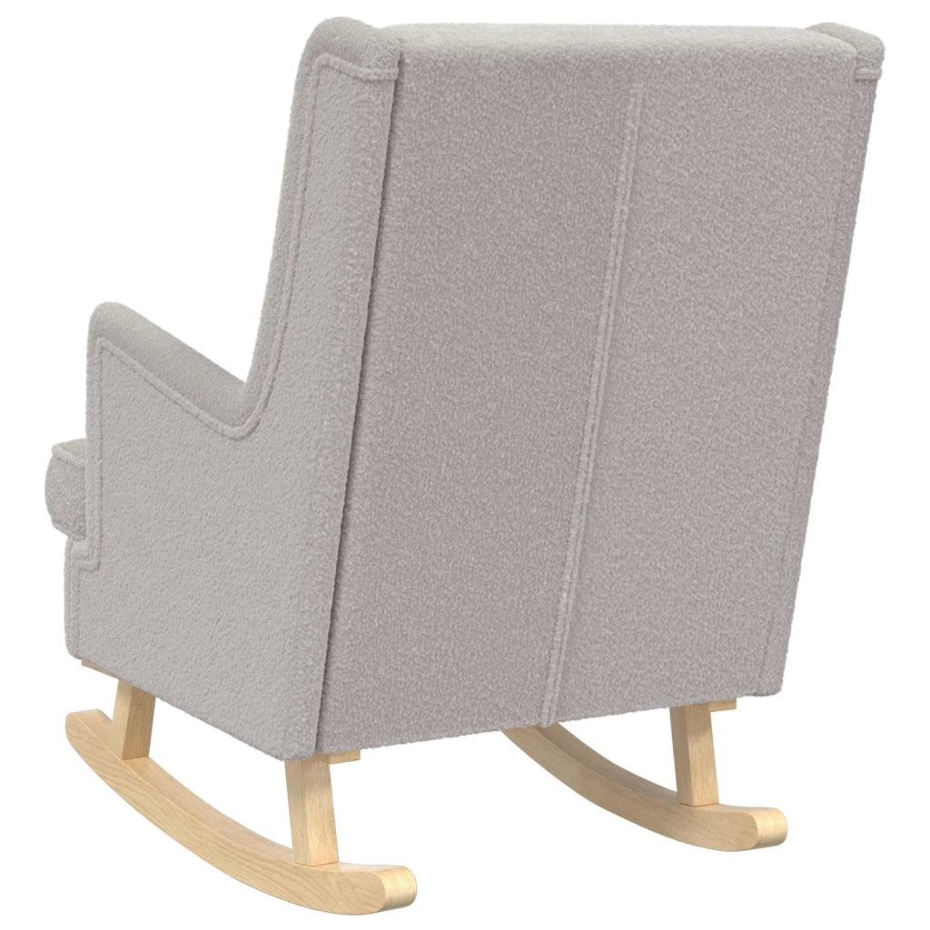 Sedia a dondolo Grigio Chiaro 62 x 80 x 85 cm Bouclé