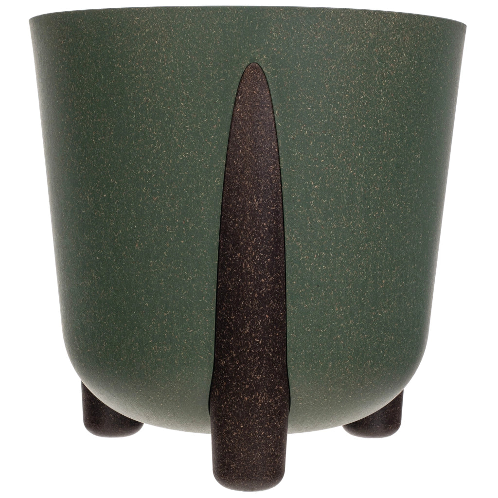 Vaso da fiori KADAX, coprivaso, con gambe, con inserto, moderno, verde, 34 cm