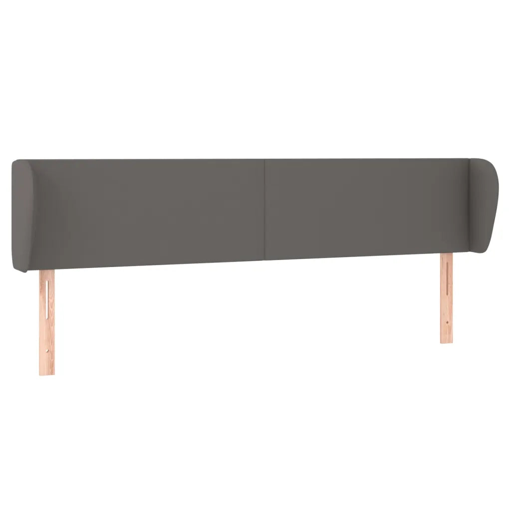 Testiera | Testata ad Orecchio Grigio 203x23x78/88 cm in Similpelle