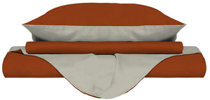 Copripiumino con Sacco e Federe Doubleface Terra/Panna Singolo