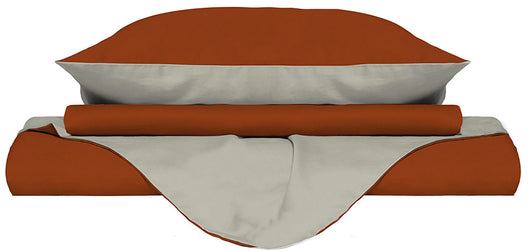 Copripiumino con Sacco e Federe Doubleface Terra/Panna Singolo