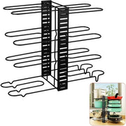 Organizzatore per Piani Cottura - 8 livelli - Nero - Acciaio Inossidabile Duro