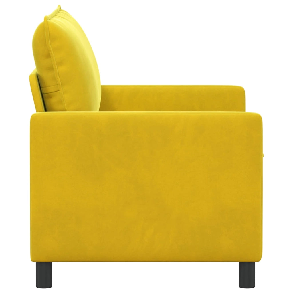 Divano Giallo 126 x 81 x 87,5 cm Velluto 42028803