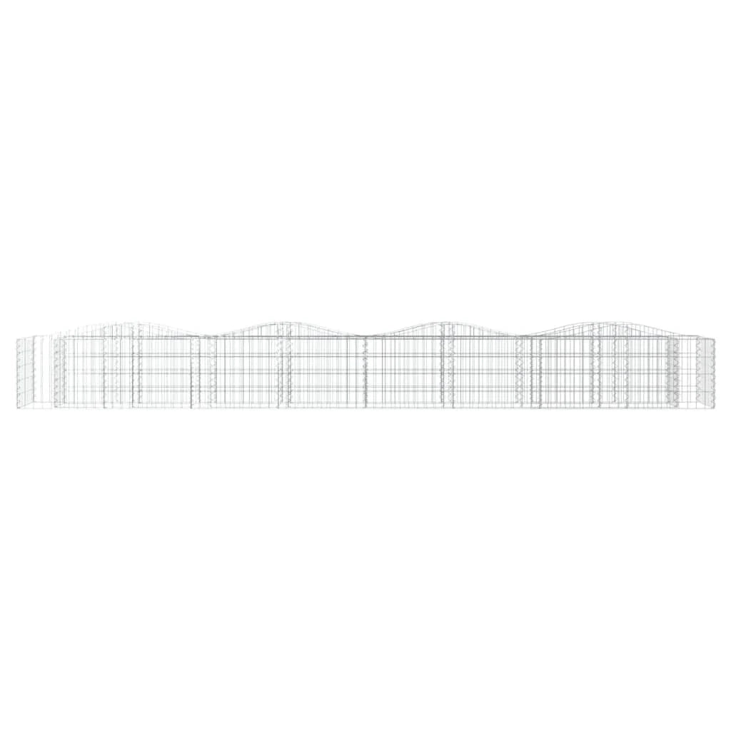 Gabbione rialzato ad arco 400 x 50 x 50 cm ferro zincato argento 02_0039937