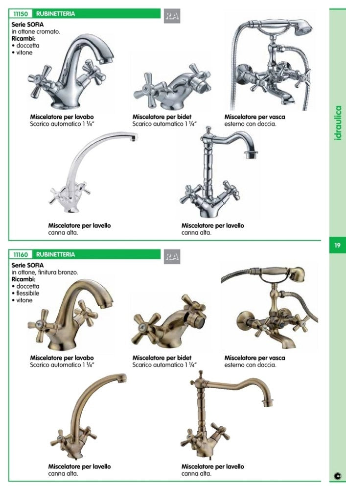 1pz serie sofia monoforo x lavello a croce cromo 25412c cod:ferx.7241.stock