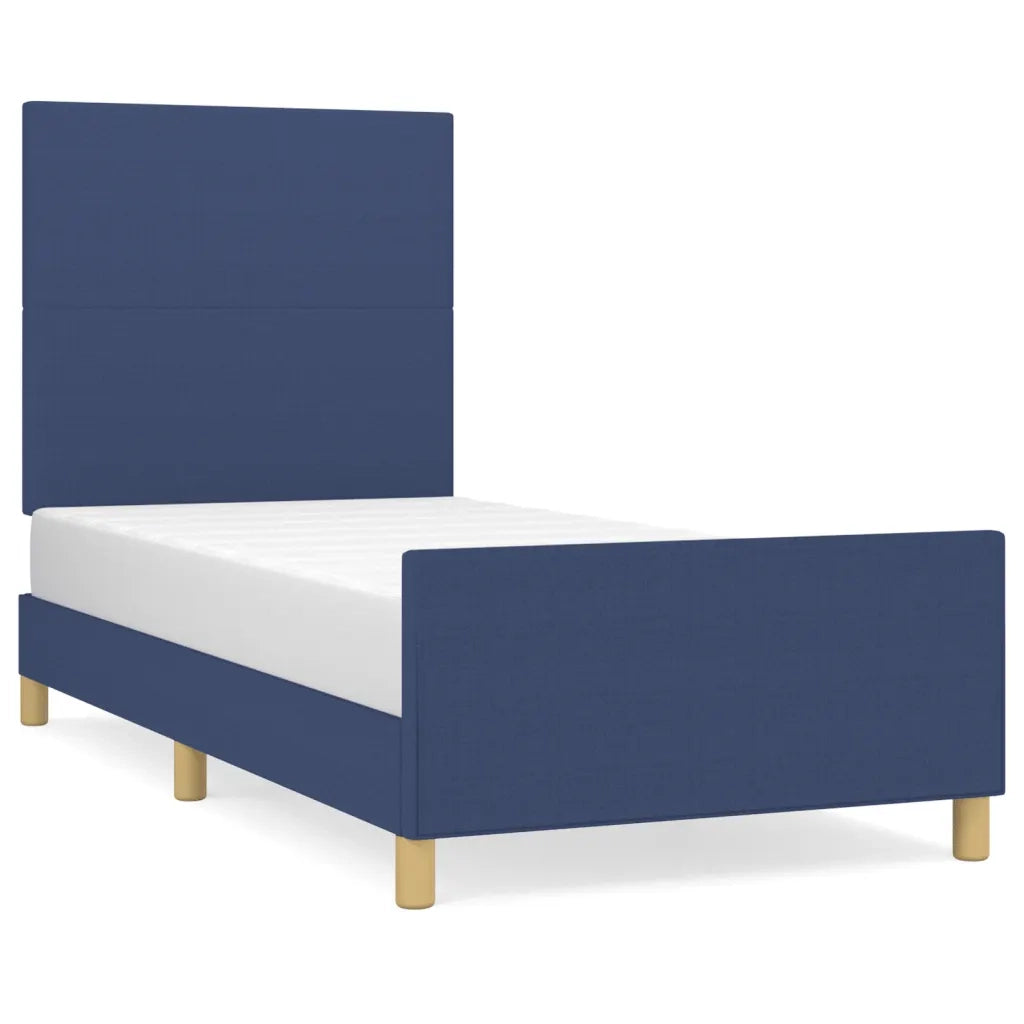 Giroletto senza Materasso Blu 90x190 cm in Tessuto