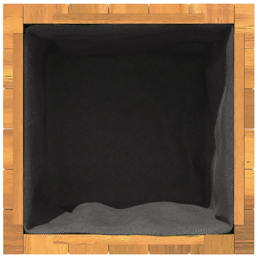 Fioriera | Cassetta per fiori | Vaso da Giardino 45x45x45 cm in Legno Massello di Acacia