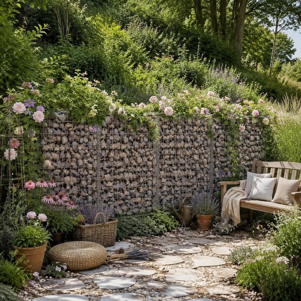 Gabion Wall With Cover, Galvanized Steel, 300x50x100 Cm