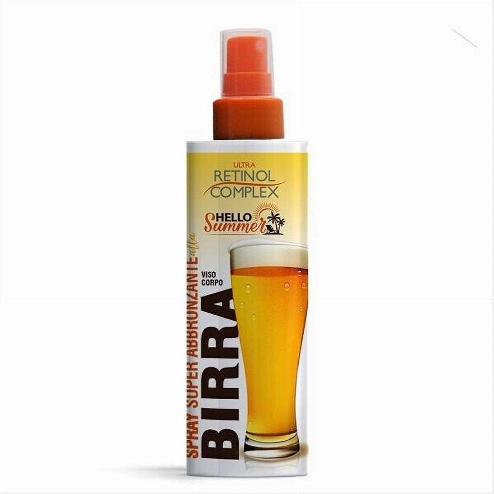 Trade Shop - Crema Spray Super Abbronzante Alla Birra Solare Intensificatore Retinol Complex -