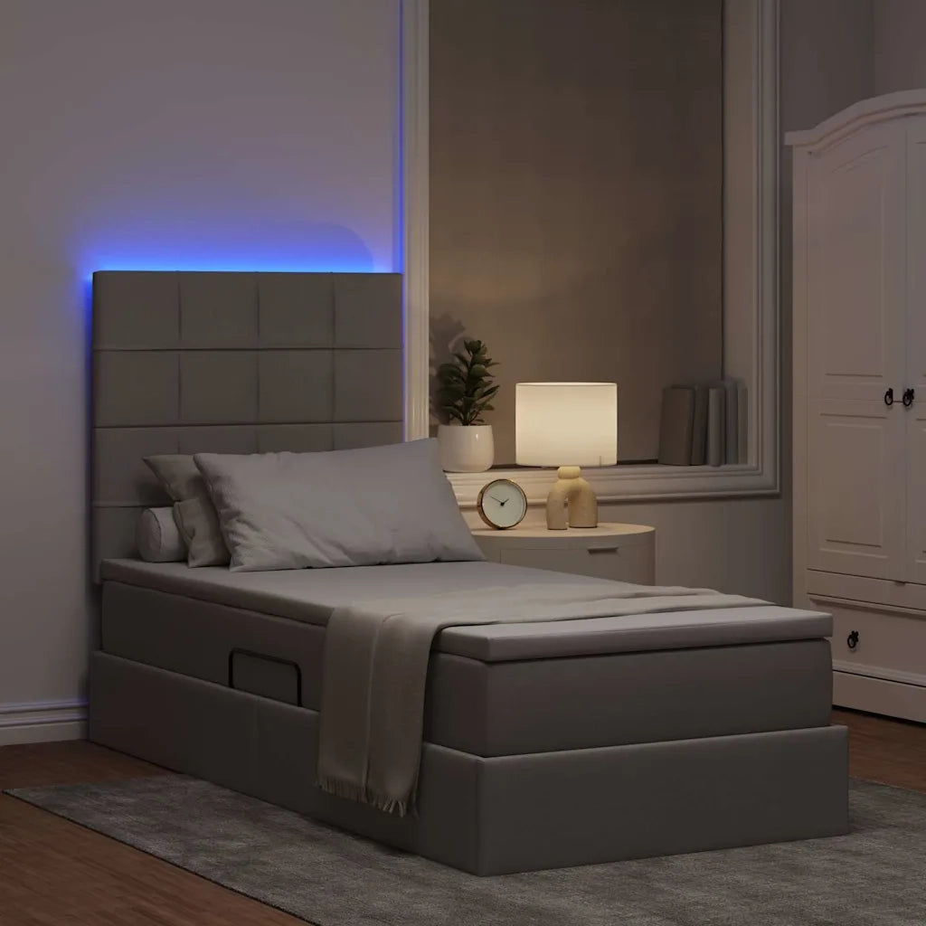 Letto con contenitore e LED Talpa 90 x 200 cm Poliestere
