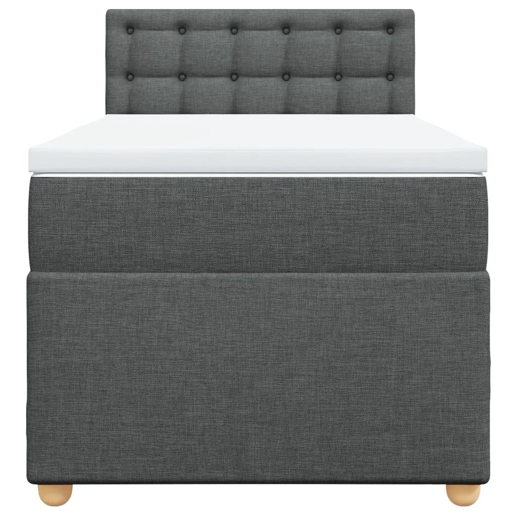 Giroletto a Molle con Materasso Grigio Scuro 90x190 cm Tessuto 3288850
