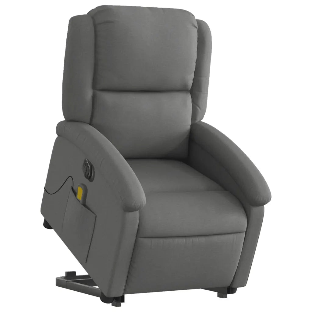Poltrona Alzapersona Massaggi Elettrica Grigio Scuro Tessutocod mxl 85071