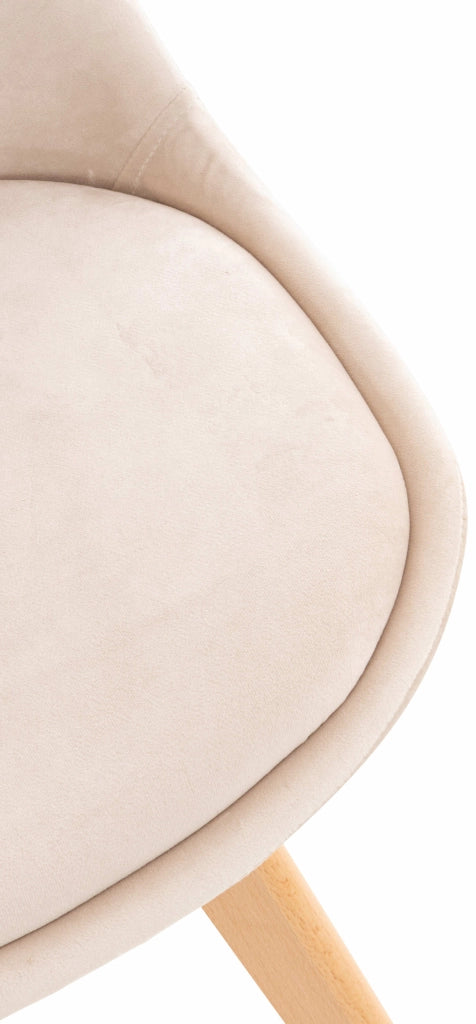 Sedia Pranzo Linares Beige,Velluto