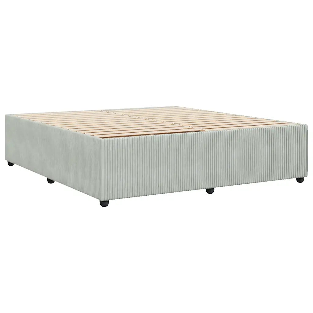 Giroletto senza Materasso Grigio Chiaro 180x200 cm Velluto