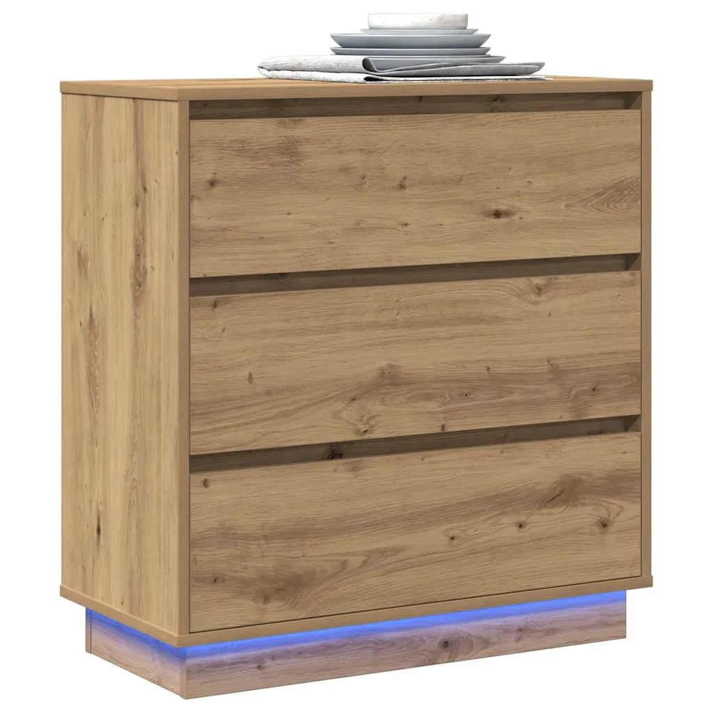 Comodino | Armadio da Notte | Mobiletto da notte Rovere artigianale 71 x 34,5 x 75 cm