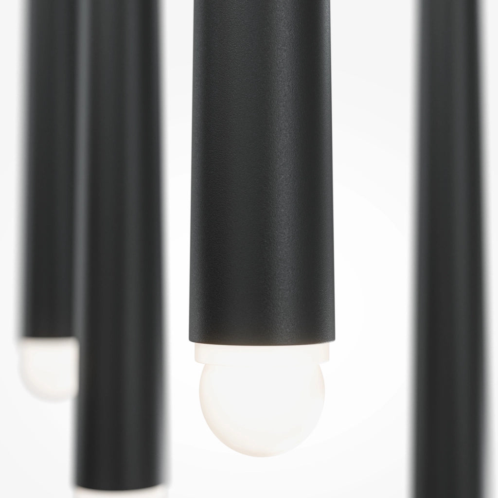 Maytoni Lampadario moderno Cascade 5 luci LED integrato nero alluminio