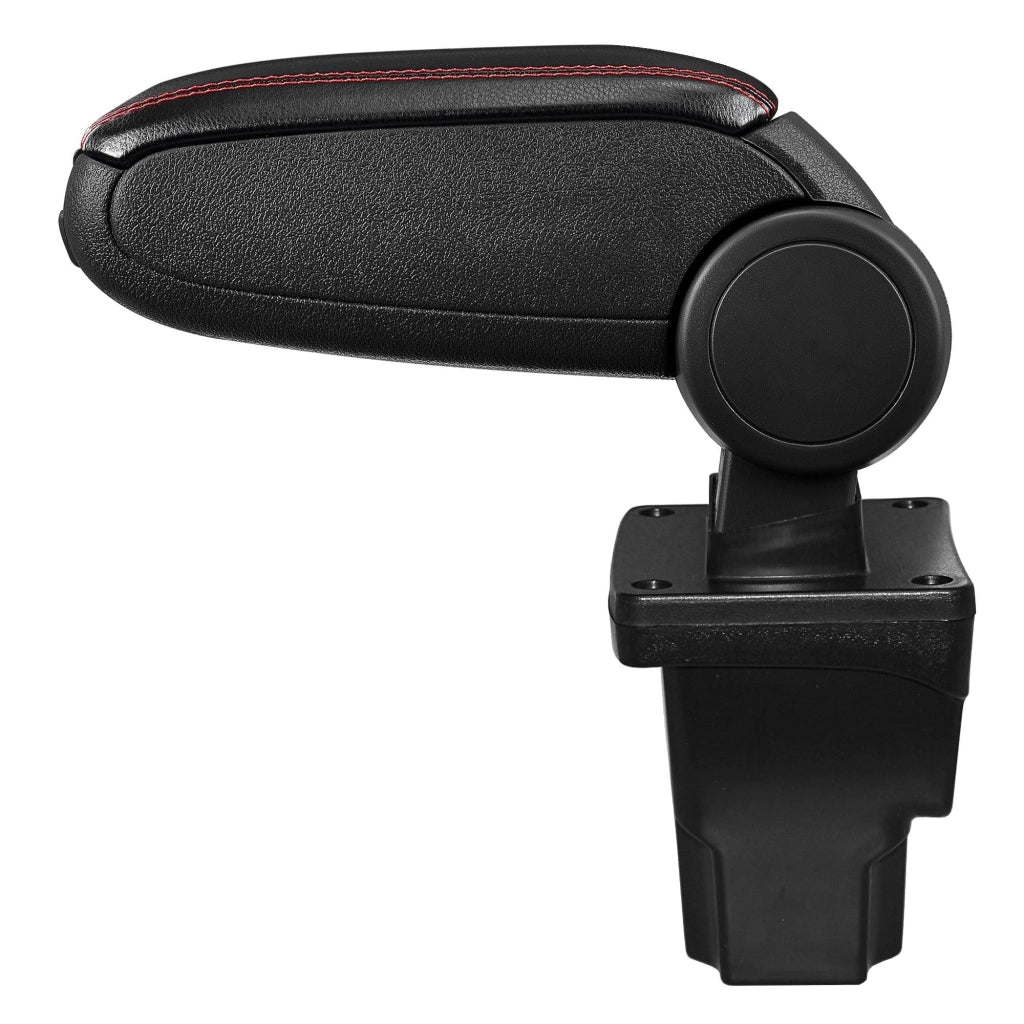 Bracciolo centrale per Seat Leon III (tipo 5F) con scomparto imbottito in similpelle nera con cuciture rosse 03_0000672
