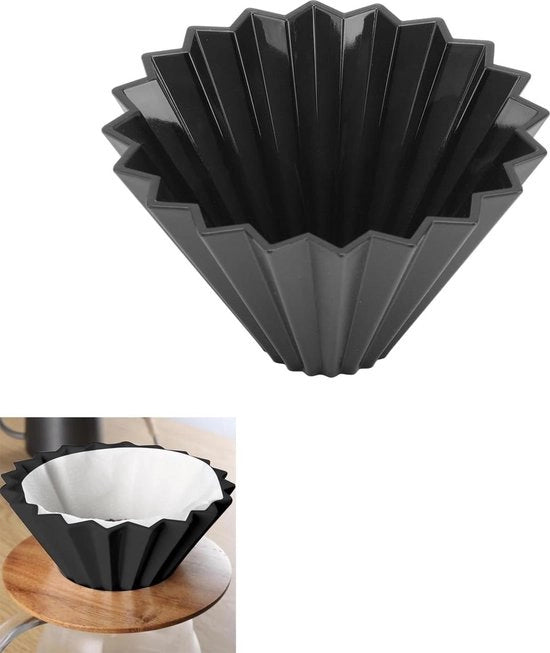 Origami filtro per caffè - Bicchiere per filtro di caffè - Doppio filtro per caffè portatile - Bicchiere per filtro di caffè riutilizzabile per casa, caffè, ristoranti, campeggio, viaggi.