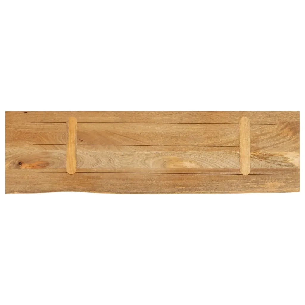 Piano Tavolo | Superficie Tavolo | Piano Scrivania Bordi Vivi 120x40x3,8cm in Legno Massello di Mango