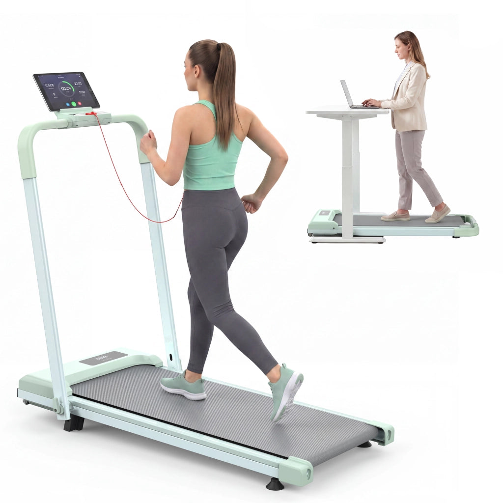 TAPPETO CORSA 3-IN-1 PIEGHEVOLE CON INCLINAZIONE 10% VERDE IN ACCIAIO