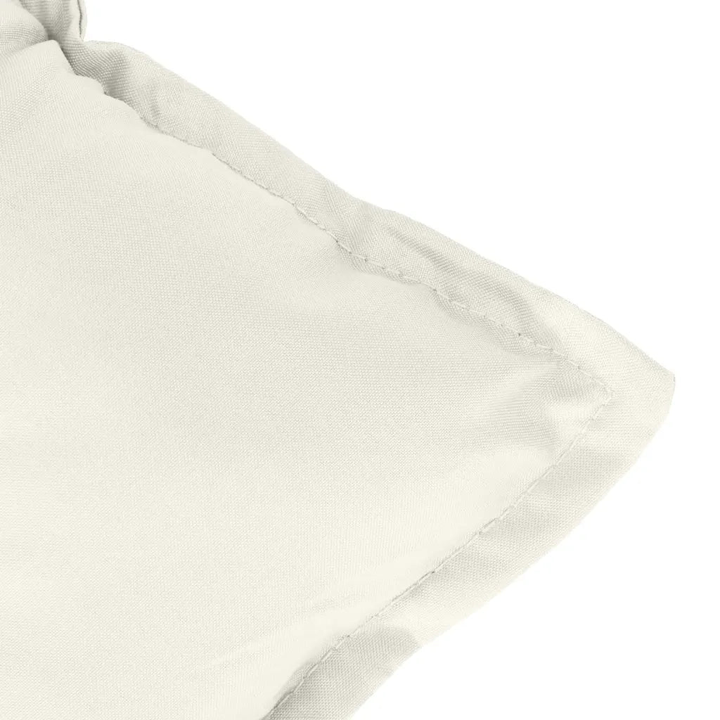 Cuscini Panca Giardino 2 pz-Set di 2 Cuscini per panchina da esterno Crema M¨¦lange 120x50x7 cm in Tessuto