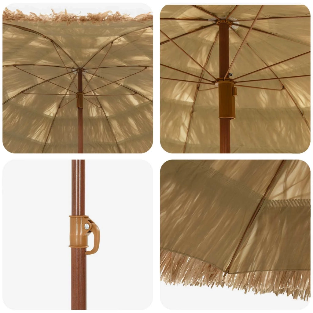 Ombrellone da Spiaggia Naturale 160 x 160 x 196 cm 42006676
