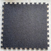 Tappeto patchwork in tessuto fluo grigio scuro, sottopanno in gomma espansa, 30*30 cm, tappeto da puzzle, piastrelle da pavimento 10 pezzi