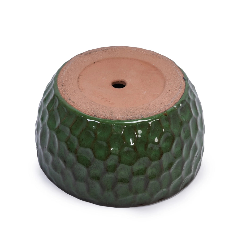 Vaso per piante in ceramica verde antico, interno ed esterno