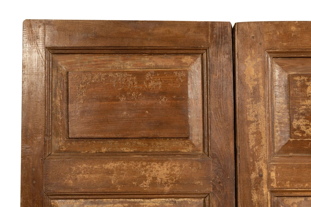Biscottini Porta portone in legno massello e ferro da interno o da esterno vecchia e antica medievale scorrevole