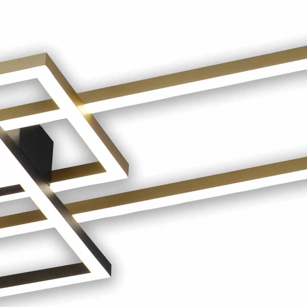 LÚZETE - PLAFONIERA LED REGOLABILE 54 W NERO/ORO ATTICUS