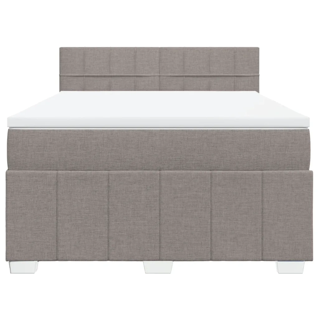 Giroletto a Molle con Materasso Tortora 160x200 cm in Tessuto 3287123