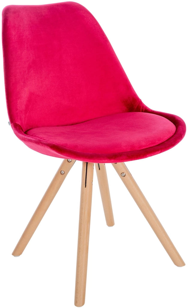 Sedia Sofia Velvet rosso,natura (rotondo)