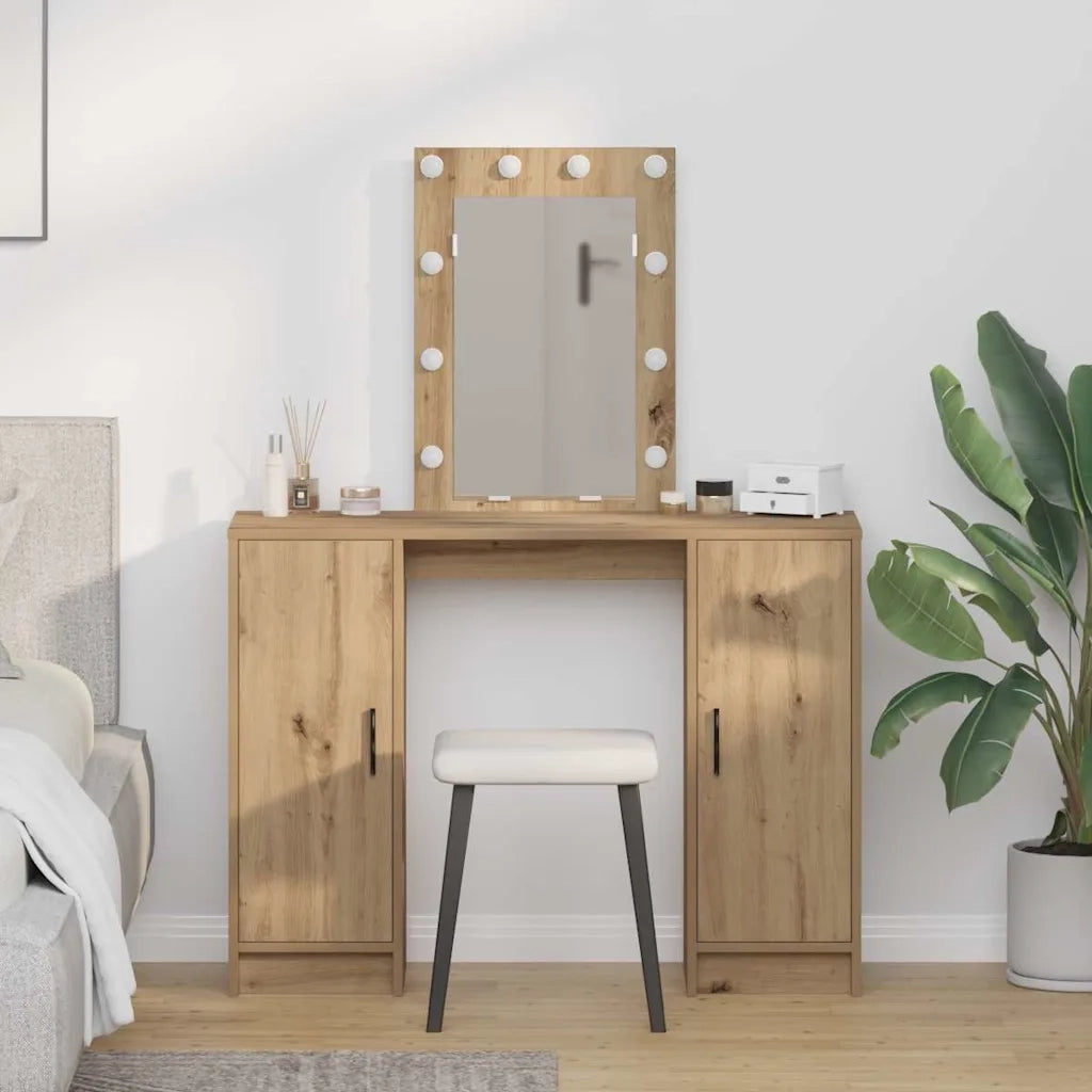 Tavolo da Trucco Marrone 102 x 33 x 135 cm Legno multistrato 865189