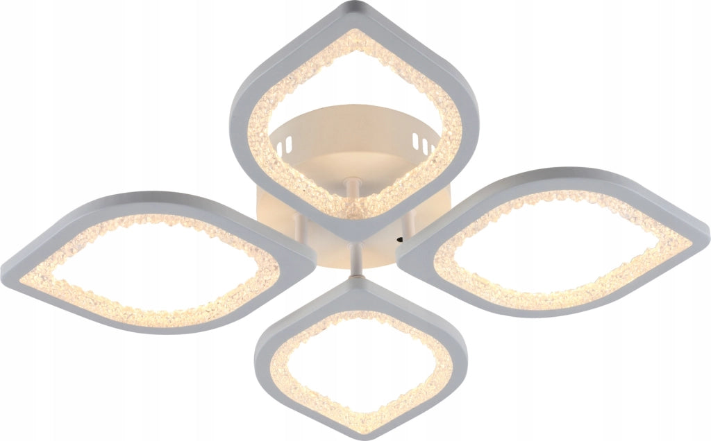 Plafoniera a LED integrato 4 luci bianca Vargo dimmerabile