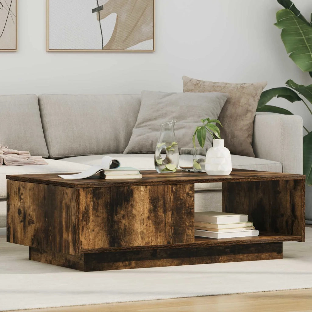 Tavolino da salotto con cassetto Rovere fumé 95 x 55 x 31 cm