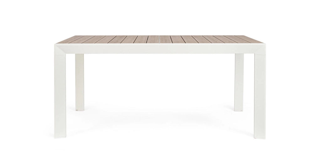 Tavolo Allungabile da Esterno 160-240x100x75h cm in Alluminio e Polywood Belmar Vapor