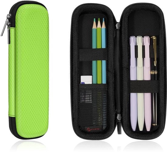 Etui per stilografica, etui in EVA resistente allo shock, etui per penna stilografica per ufficio scuola (verde, piccolo)