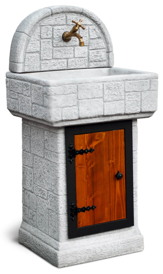 Lavello da Giardino Senza Rubinetto in Cemento e Calcestruzzo Elba Grigio