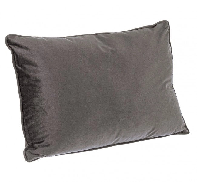 Set 4 Cuscini in Velluto Grigio Scuro Moderni da Interno - ARCADIA