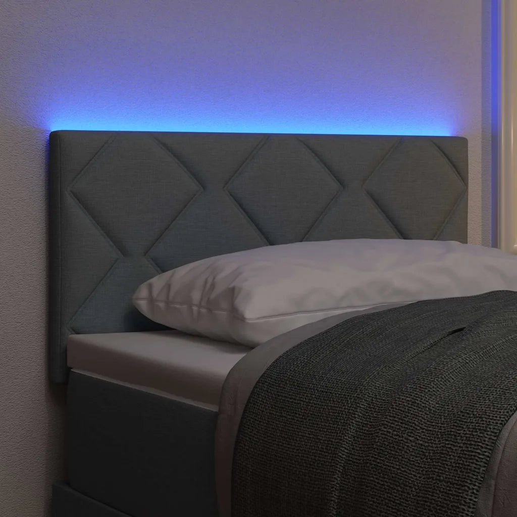 Testiera LED Grigio chiaro 80 cm Tessuto 3338174