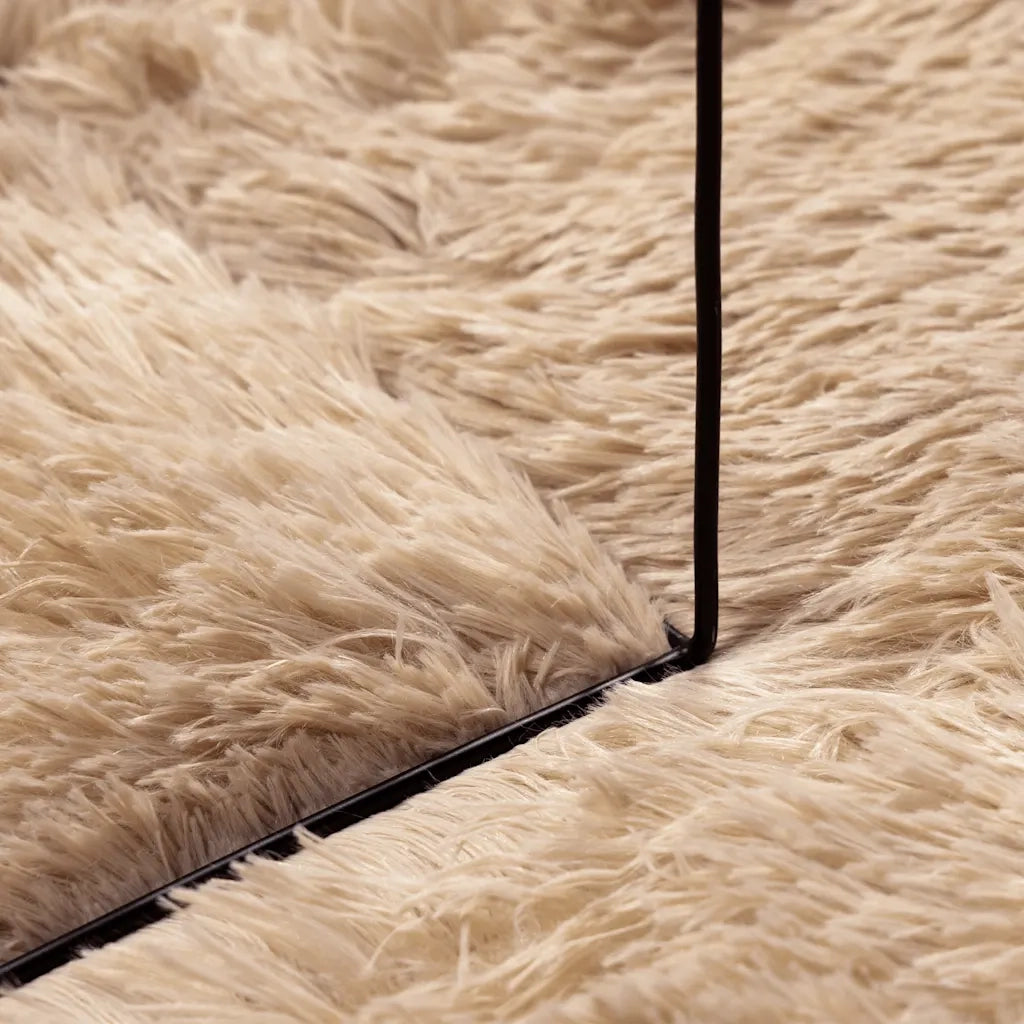 Tappeto Shaggy a Pelo Lungo NAVARRA Beige 60x100 cm poliestere 4102805